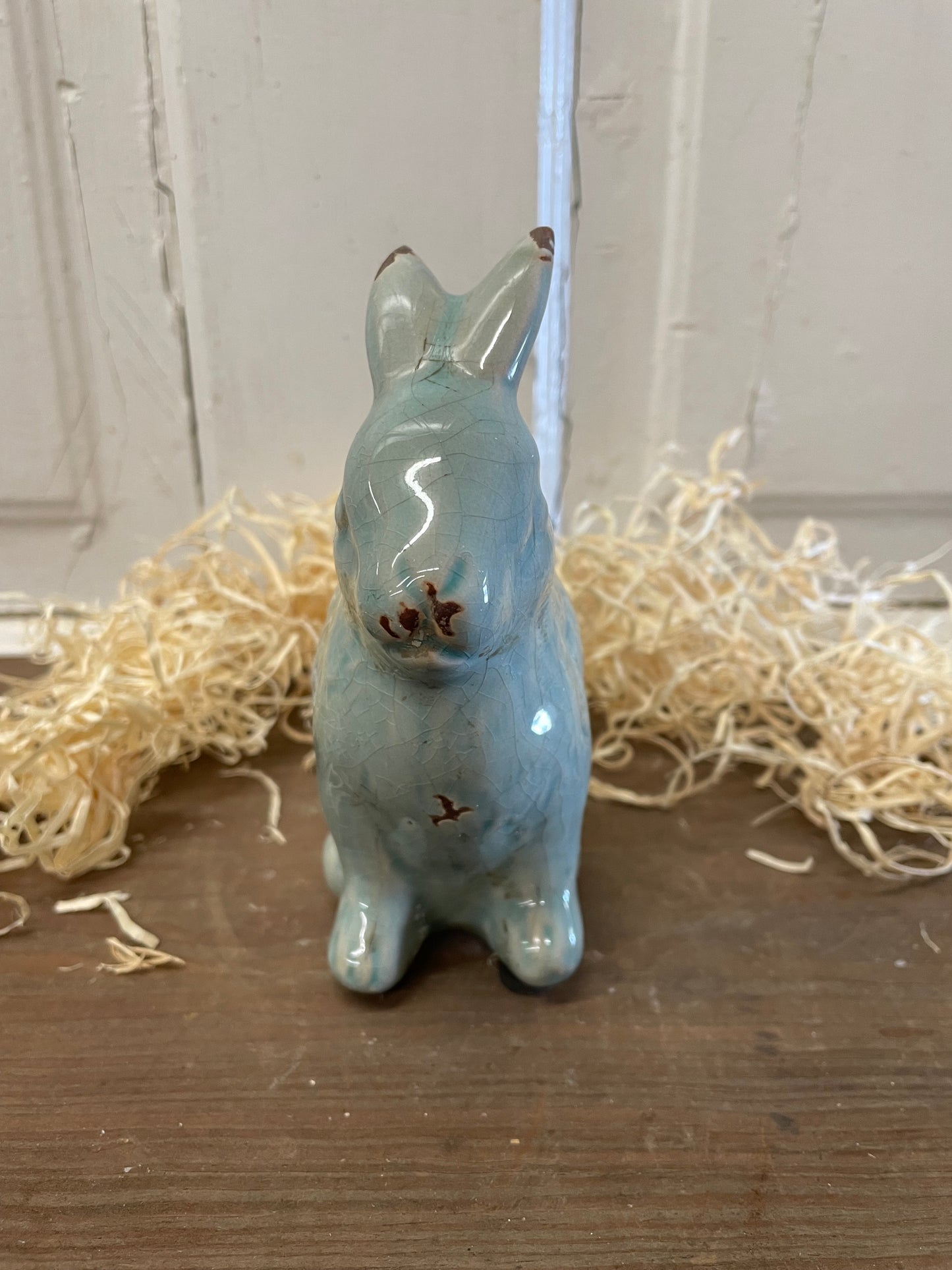 TEAL CERAMIC RABBIT