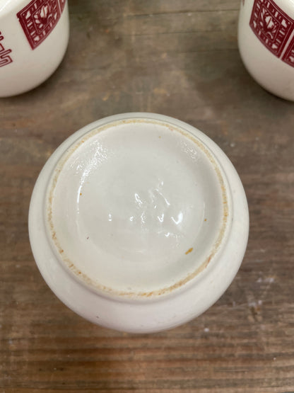 SET OF SIX BUFFALO CHINA TEA CUPS