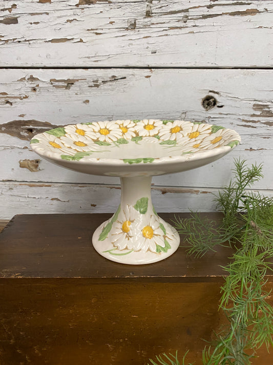 DAISY PEDESTAL CAKE  PLATE