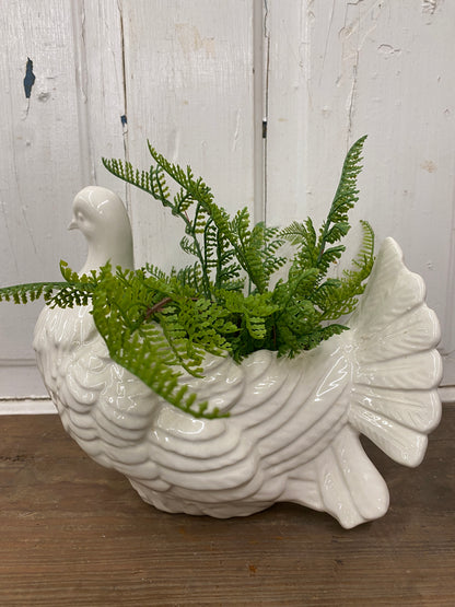 WHITE BIRD PLANTER