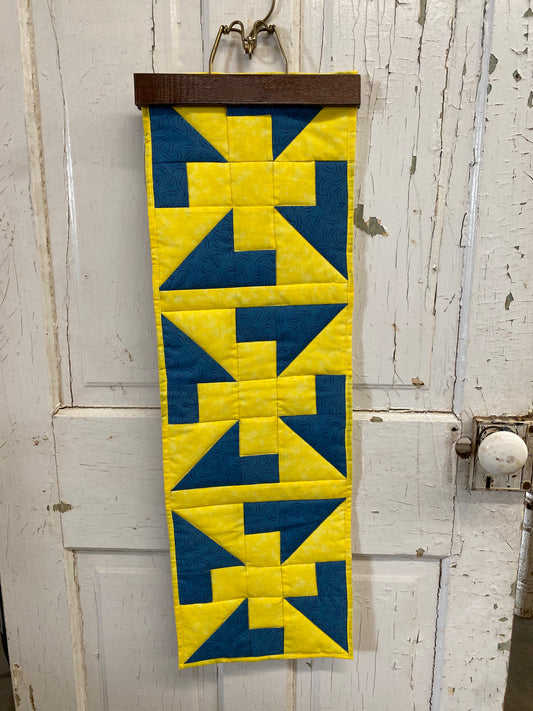 YELLOW & BLUE TABLE RUNNER