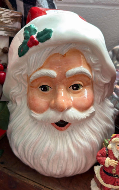 Santa Head Cookie Jar