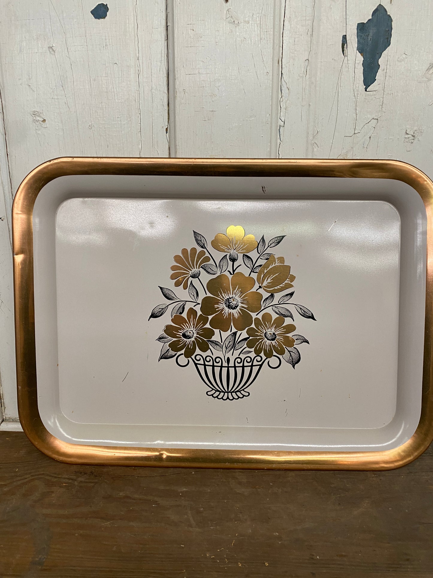 METAL FLORAL TRAY