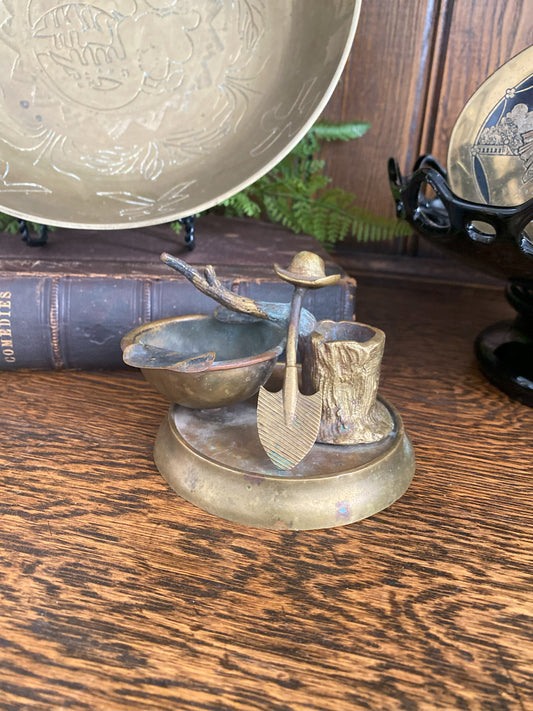Brass Cowboy Ashtray