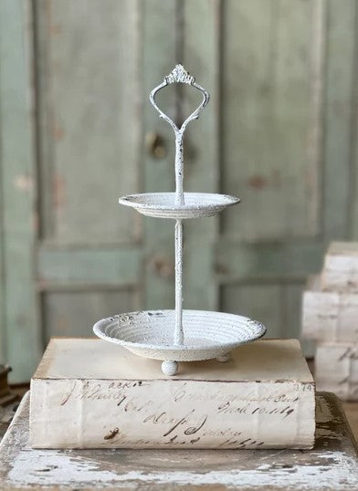 PALE PENACHE TWO TIER STAND